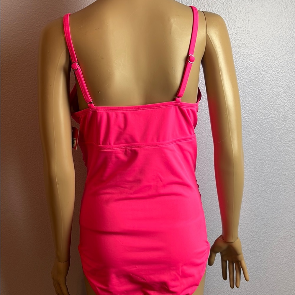 NWT Pink Ruffled Maternity Women's One Piece Swimsuit - Picture 10 of 13
